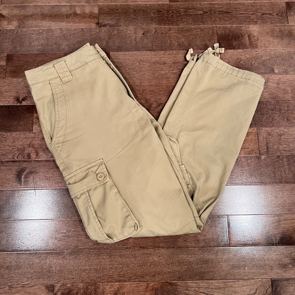 Matchstick Cargo Pants Men’s 34x34 Khaki Tan – Multi-Pocket Utility Cotton Trous - Picture 5 of 7